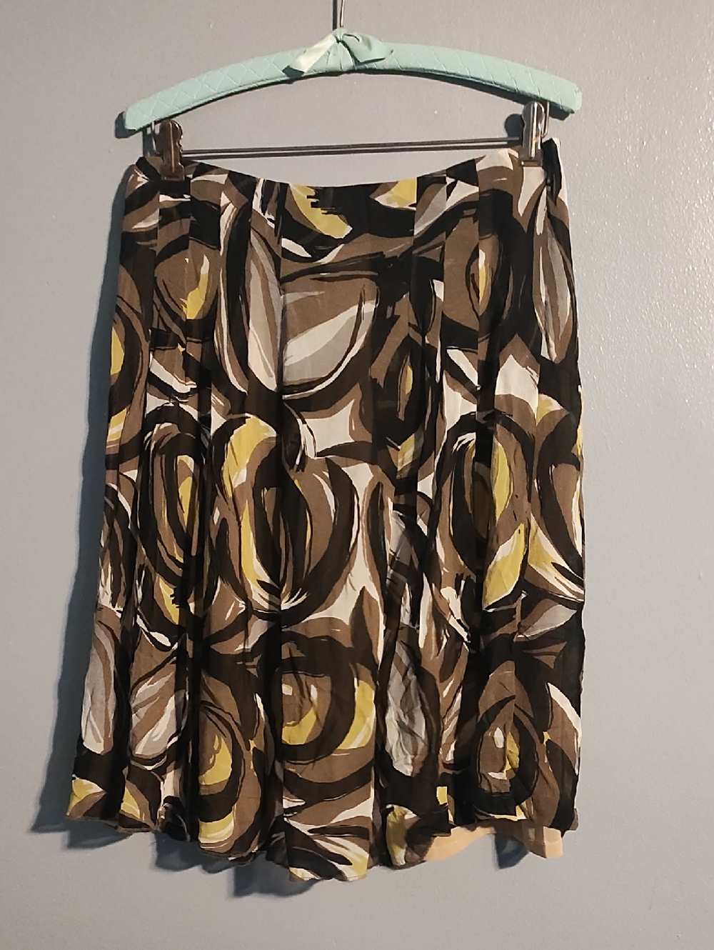Episode Women's Brown Abstract Print A-Line Skirt